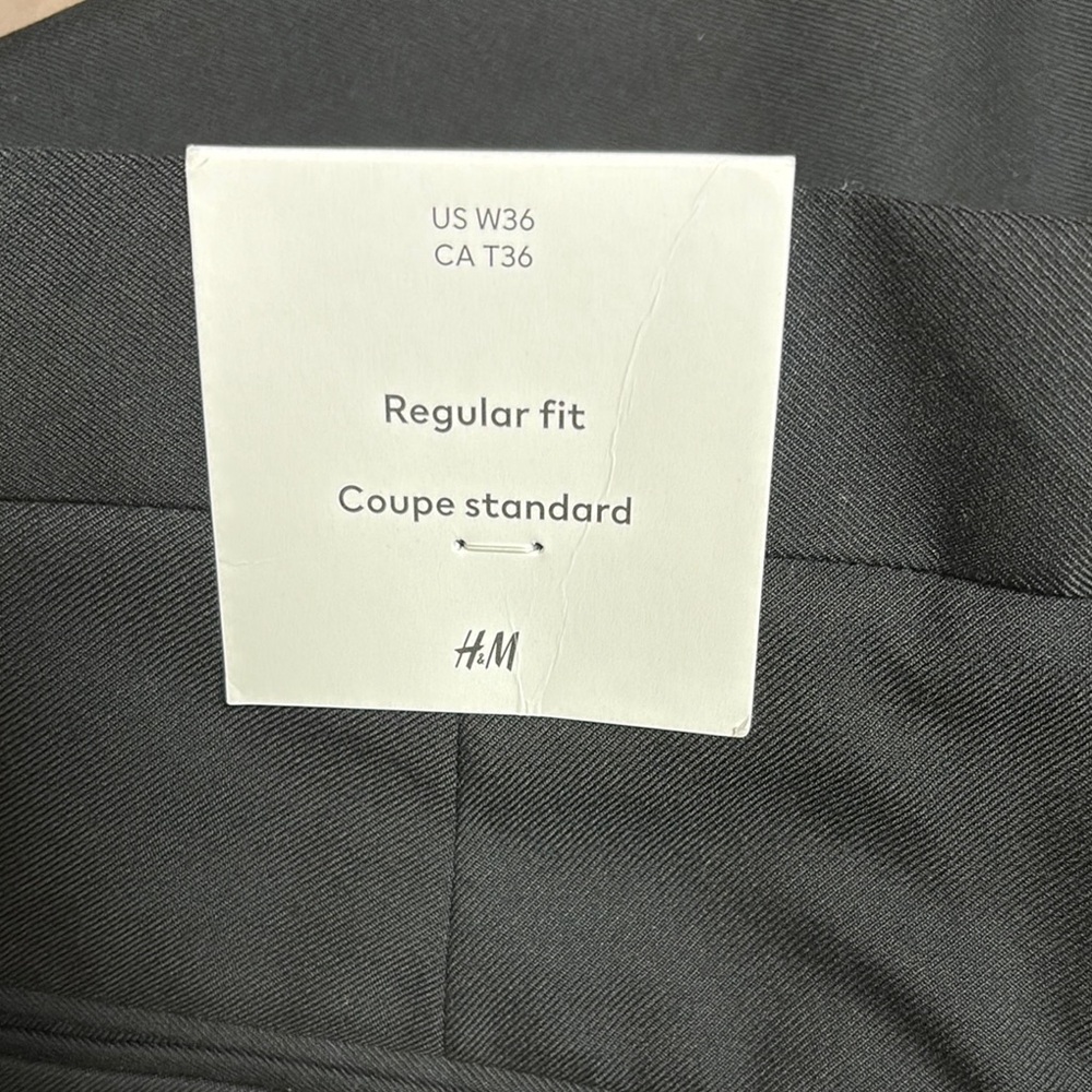 NWT H&M Men's Black Dress Work Pants size 36 - Picture 3 of 5